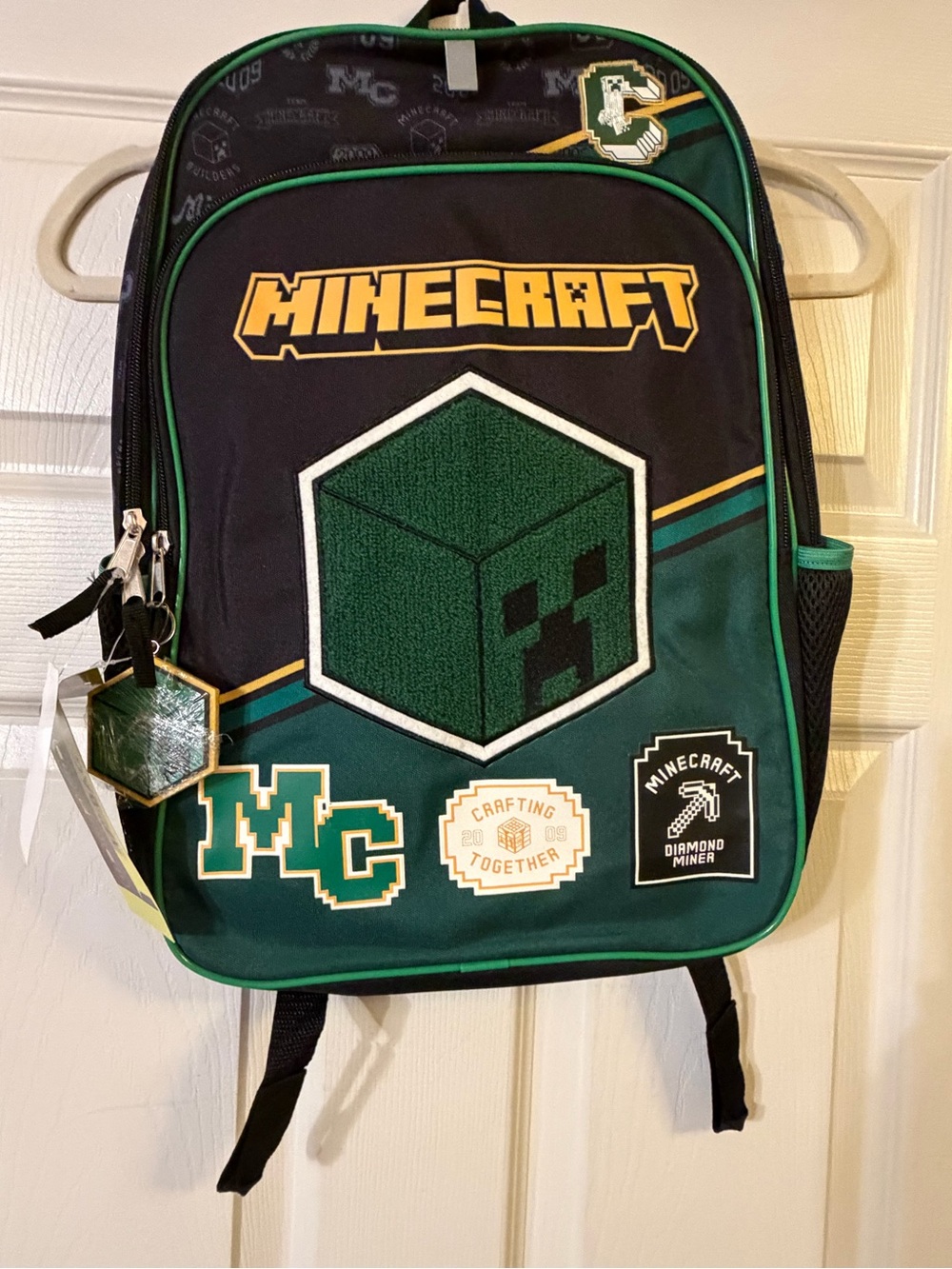 Minecraft Kids Backpack 17Inch Adjustable Straps NWT